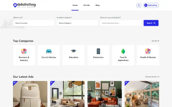 Adlisting Website