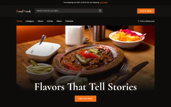 Restaurants Landing Page